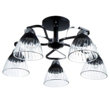 Berne chandelier 5he27 40W black-chromium 56x56x25 cm Bayerlux