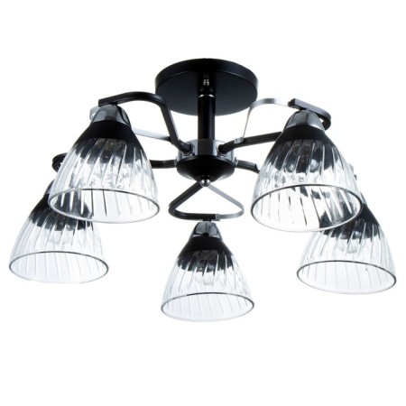 Berne chandelier 5he27 40W black-chromium 56x56x25 cm Bayerlux