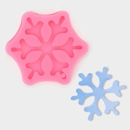 Mold "Orion", silicone, 8.5 × 8.5 × 1.5 cm, pink color