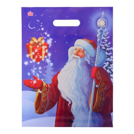 Package "New Year's Magic", plastic with a cut pen, GL 40 x 31 cm, 60 μm
