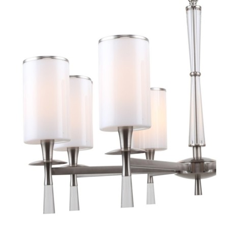 Suspended chandelier Leader 8x14 40w, size 80x80x64-99.5 cm, Nickel color-2