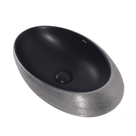 ABBER Bequem AC2107BS sink, invoice, 490x310x140 mm, black/silver color-2