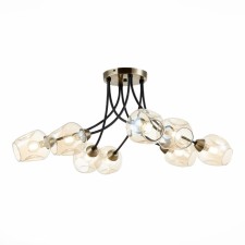 Ceiling EVOLUCE lamp. Sle205302-08. Besano. 8x40 W, E14, 91x91x35 cm, bronze color, black