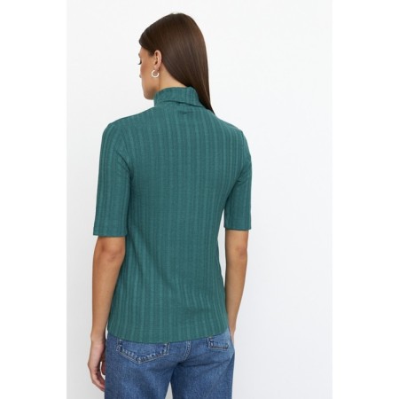Women's turtleneck with short sleeve Eliseeva Olesya, size 58, green color-2
