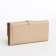 Women's wallet on the button, beige color