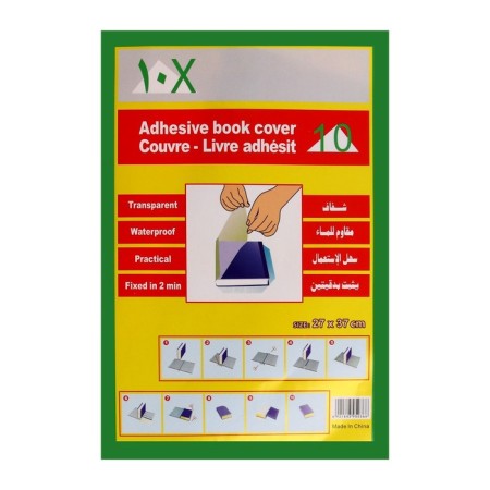 Self -adhesive film, 37 x 27 cm, transparent, 10 sheets, 50 μm-3