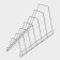 Cover stand, 34 × 18 × 16 cm, color chromium