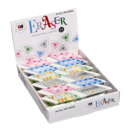 Eraser Figure Triangular Mix, barcode on a piece-6