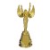 Nick award figure “Best leader”, plastic, gold, 19.3 x 7 cm.
