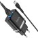 Network charger Hoco N1, 1 USB, 2.4 A, Type-C-USB cable, 1 m, black