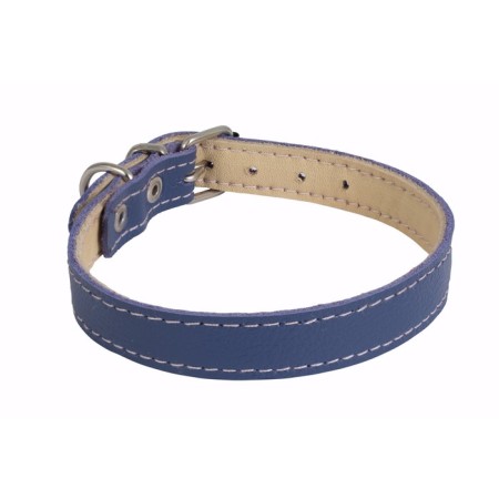 Collar of two-layer leather, Osh 20-24 x 1.2 cm, mix of flowers