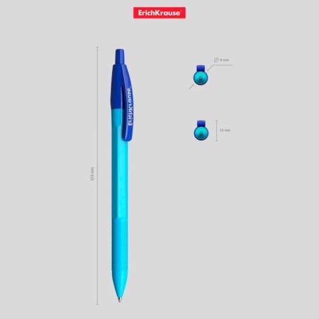 Handle Automatic Erichkrause R-301 Neon Matic, node 0.7 mm, blue ink, writing line 2000 meters-3