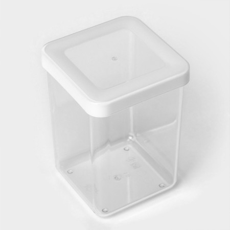 Container for bulk products "Step", 1 l, 10 × 10 × 14 cm, white color-1
