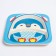 A set of children's bamboo dishes "Penguin", plate, bowl, glass, devices, 5 items