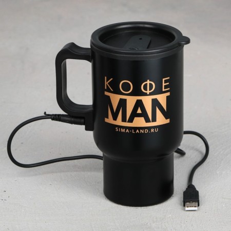 Thermal circle with USB "Coffee Man", 450 ml