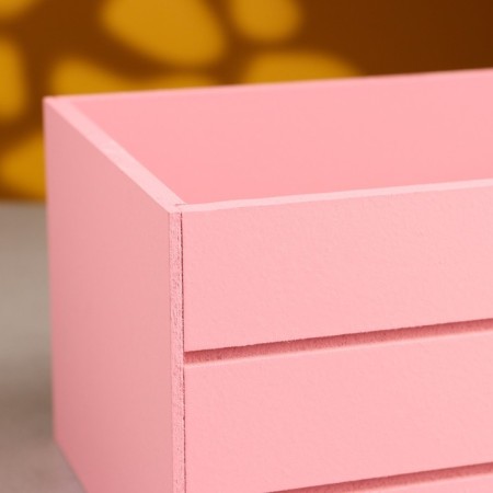 Wooden Kashpo 25x14x11 cm pink coral-3