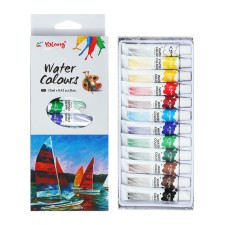 Watercolor paints 12 colors in a metal tube 12 ml in a cardboard box