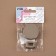 Bag's fastener, d = 4 cm, silver color