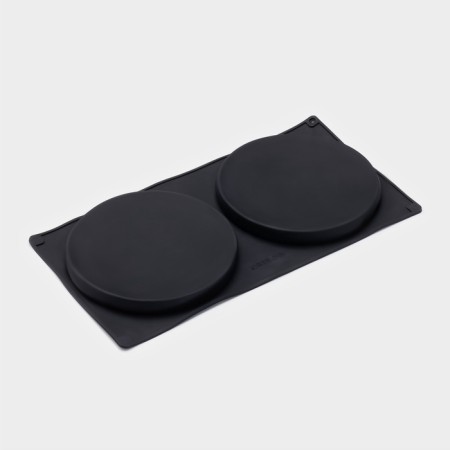 Baking uniform “Biscotto”, silicone, 2 cells, 35 × 19.5 × 1.7 cm, d = 16 cm, black color-2
