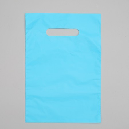 Polyethylene package with a cut pen, blue, 20 x 30, 33 μm