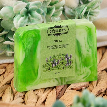 SPA soap - care for the bathhouse and sauna "Fir" Dobroparov handmade 80 grams