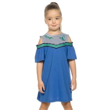 Dress for girls, height 104 cm, blue color