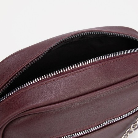 Cross-Bodi bag, lightning department, 2 outer pockets, burgundy color-2