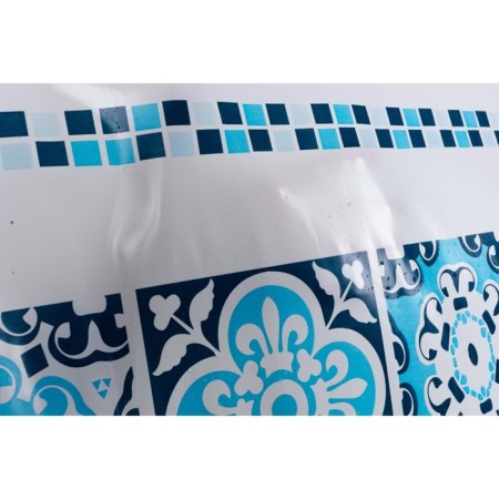 Curtain for the bathroom Cementine, 180 x 200 cm, PVC, blue-2