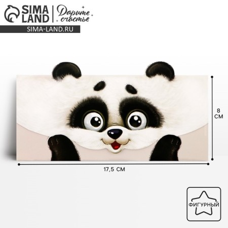 Envelope for Money Formation "Funny Panda", 17.5 x 9 cm