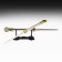 Souvenir dagger 2V1, on a stand, hung under holography, tip with a lotus, 59 cm