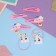 Shirley hair set (2 elastic bands 5 cm, 4 invisibility 5.5 cm) bunny, pink