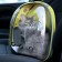 Backpack for carrying animals, transparent, 31 x 28 x 42 cm, yellow