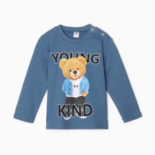 Longslit for a boy, jeans color, height 92 cm