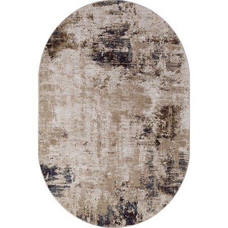 Oval Carbon Karmen Hali Quantum, size 195x290 cm, color Brown/Brown