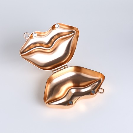 Female bag on a magnet, gold color-12