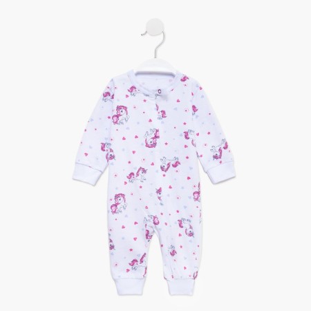 Combineson children, white/pink color, height 80 cm