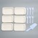 Set of disposable dishes, 6 pcs, blue color