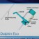 Pump for water "Dolphin" Eco, mechanical, under a bottle of 11 to 19 l, red