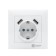EKF socket "Valencia", 16 A + 2 USB 2.1a, single, with salary, with protective curtains, white