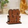 Wooden napkin "Home", 12x8x11.9 cm, brown color