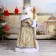 Santa Claus "Shik" in a blue-gold fur coat with a staff, moves, 47 cm