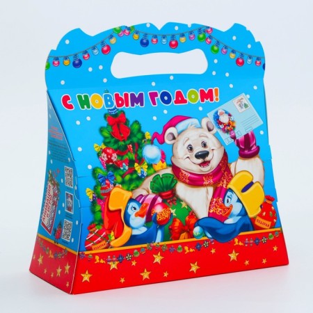 New Year. Gift box New Year's handbag "Telegram" with animation 25.5 x 11 x 20 cm.-2