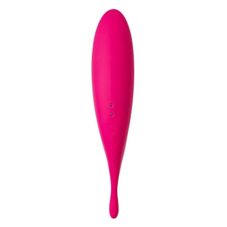 Vacuum-wave contactless stimulator of the Satiffyer Twirling Pro clitoris, silicone, red color-9