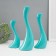 Ceramics candlestick for 1 candle "wave" d = 2.5 cm, turquoise, set 3 pcs h = 20, 25 and 30 cm