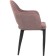 Metal frame chair Vener Metal/velor, black/pink 55x59x86 cm