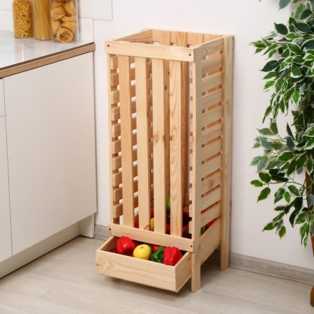 Box for vegetables, 30 × 40 × 100 cm, wooden, Greengo-5