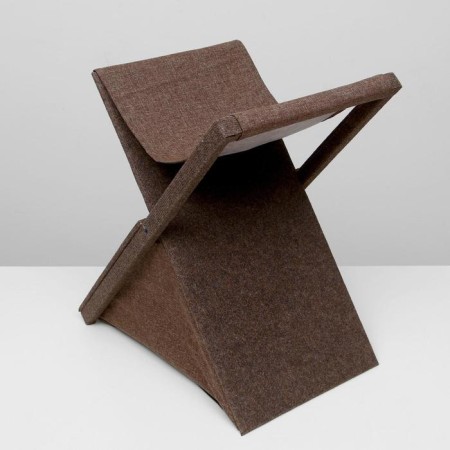 House for cats with a clamp "X", folding with a hammock, carpet, mix of flowers-2