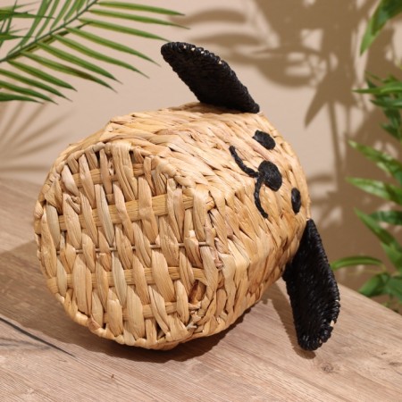 Wicker basket "Dog" 22.5x22.5x19 cm-3