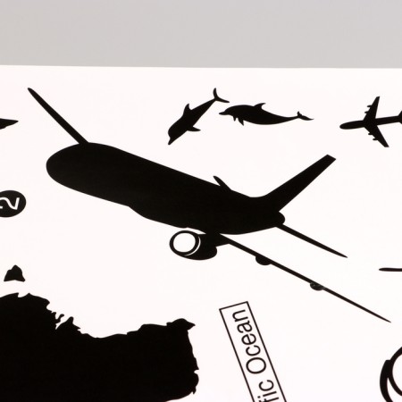 Sticker 3D interior map of the world 90*60cm-2