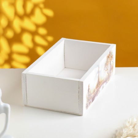Kashpo Floristic Wooden "Provence No. 1" 24.5x14.5x8 cm-1